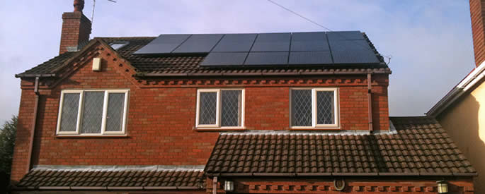 4kw Solar panel system on a roof in Stourbridge West Midlands