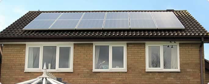 4kw Solar panel system on the roof of a house